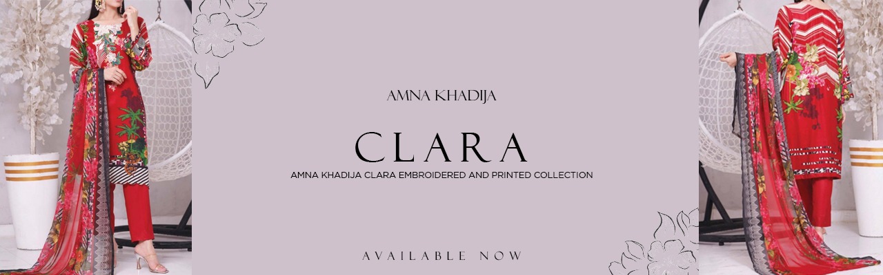 Amna Khadija Clara Embroidered and Printed Collection